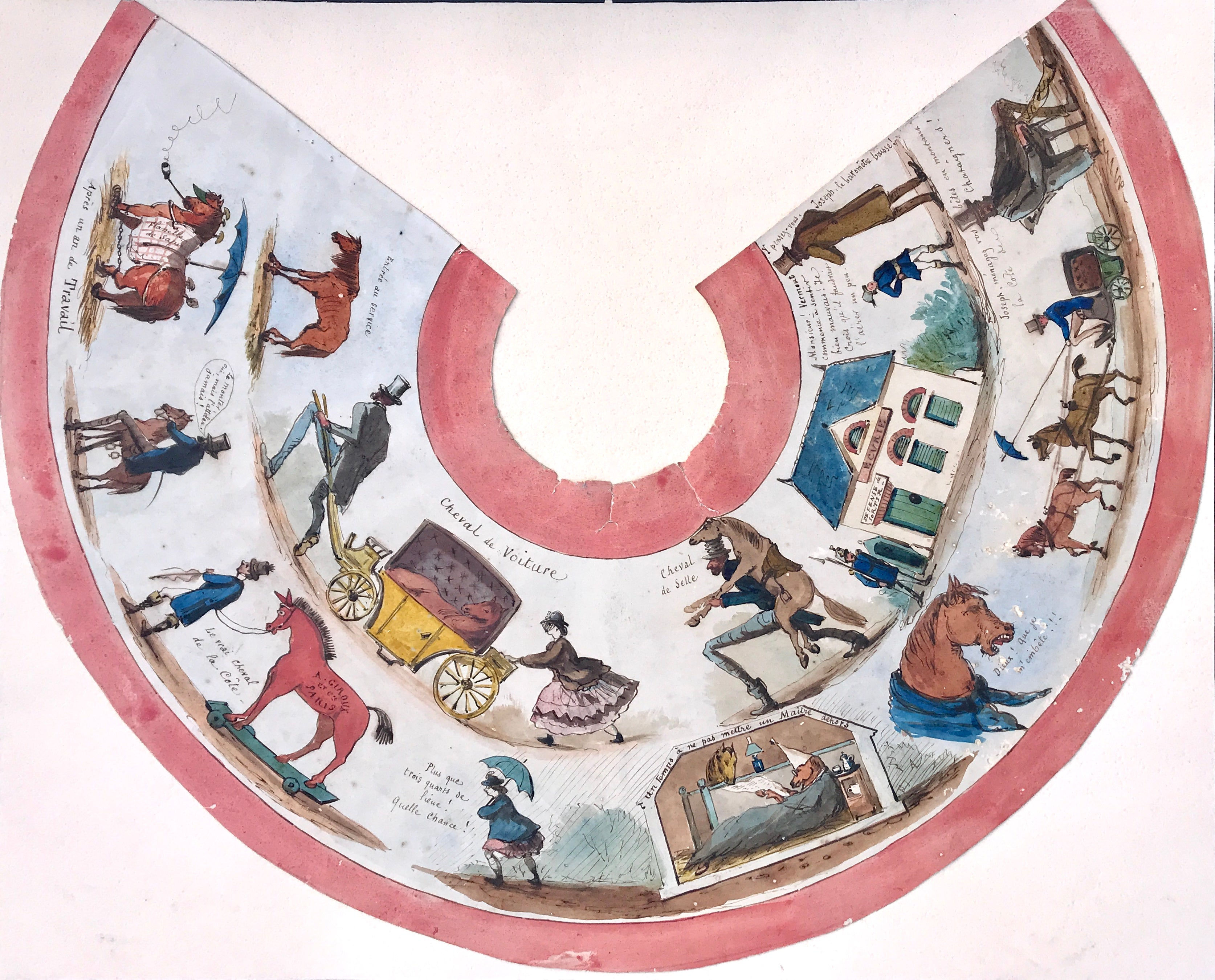 Carle Vernet ( in le gout de )Project drawing for a lampshade