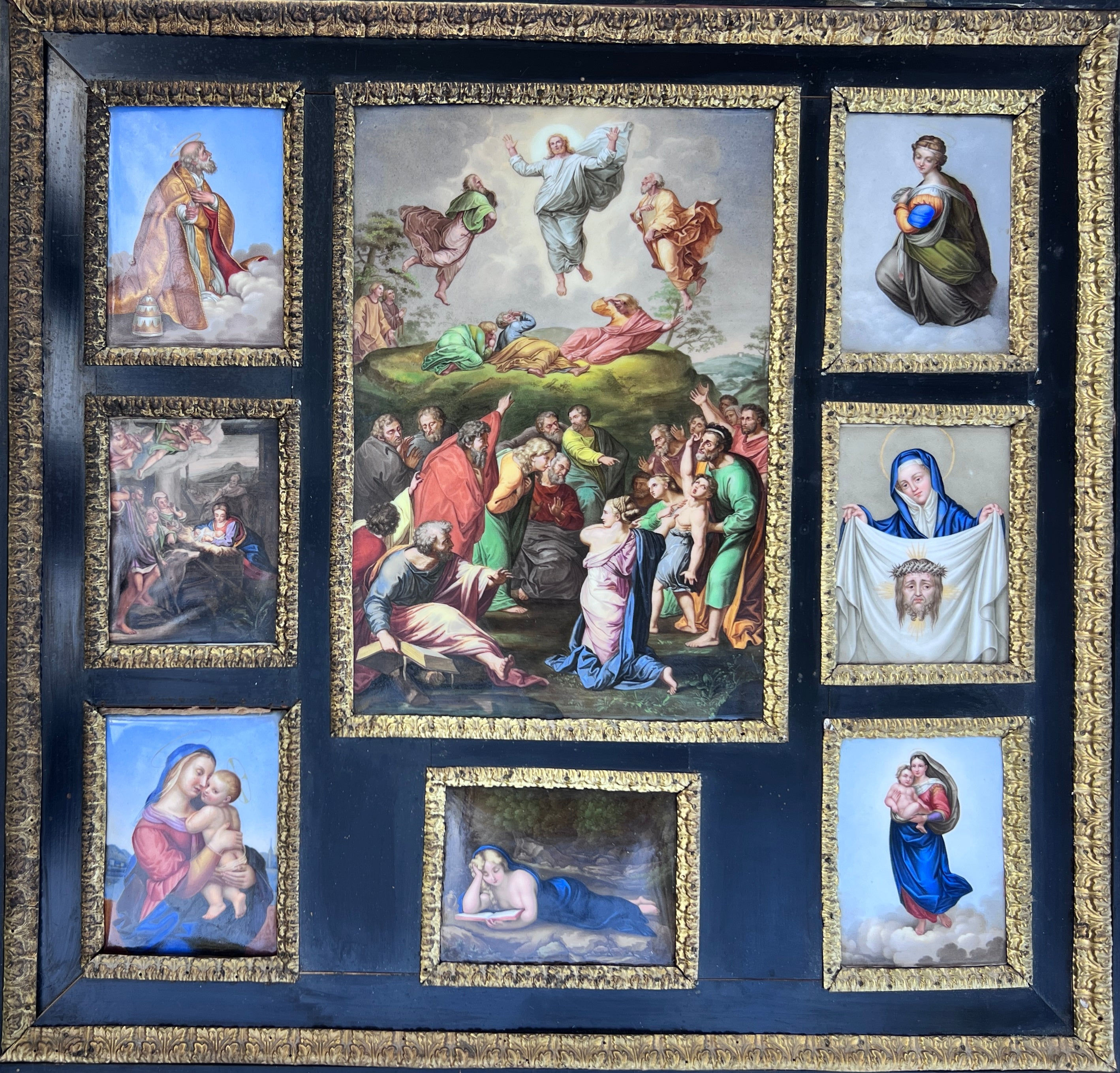 Meissen porcelain rectangular plaques after Raphael