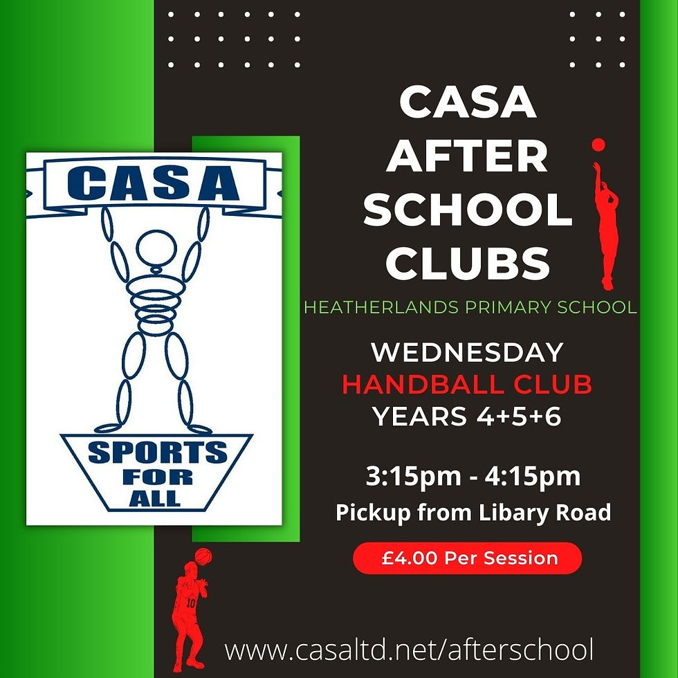 CASA ASC @ Heatherlands Primary - Years 4+5+6 - Handball - Wednesday (Autumn Term)
