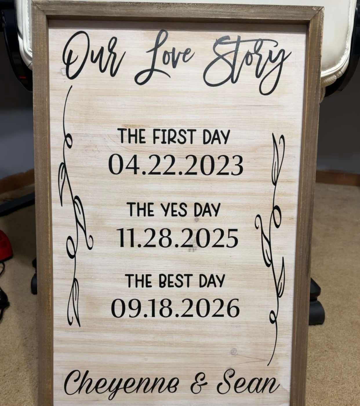Our Love Story Sign