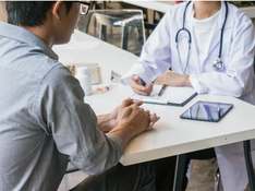 A doctor providing testosterone replacement therapy