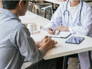 A doctor providing testosterone replacement therapy