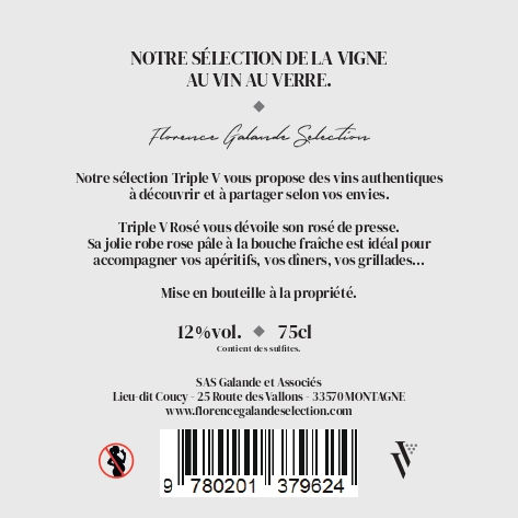 Miniature : TRIPLE V - BORDEAUX ROSÉ -  2025