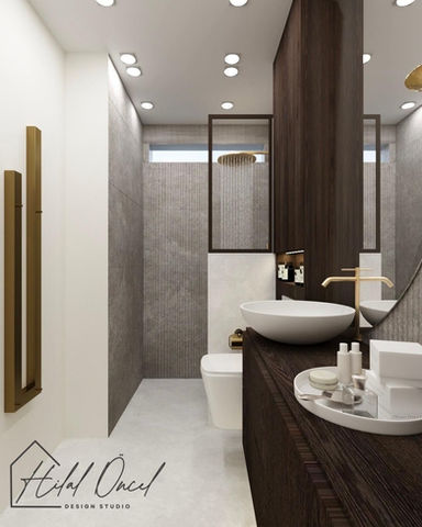 Luxurious Bathroom with Wood Accents