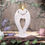 Thumbnail: Floral Angel Wings Tea Light Candle Holder - 17cm