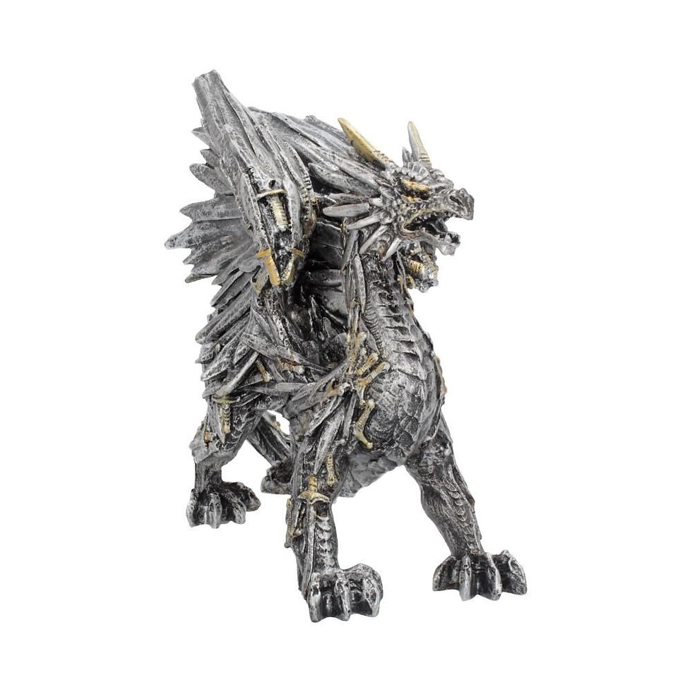 Thumbnail: Swordwing Silver Dragon Sword Blade Ornament - 20.5cm