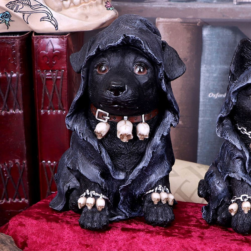 Thumbnail: Reapers Canine Cloaked Dog Ornament - 17cm