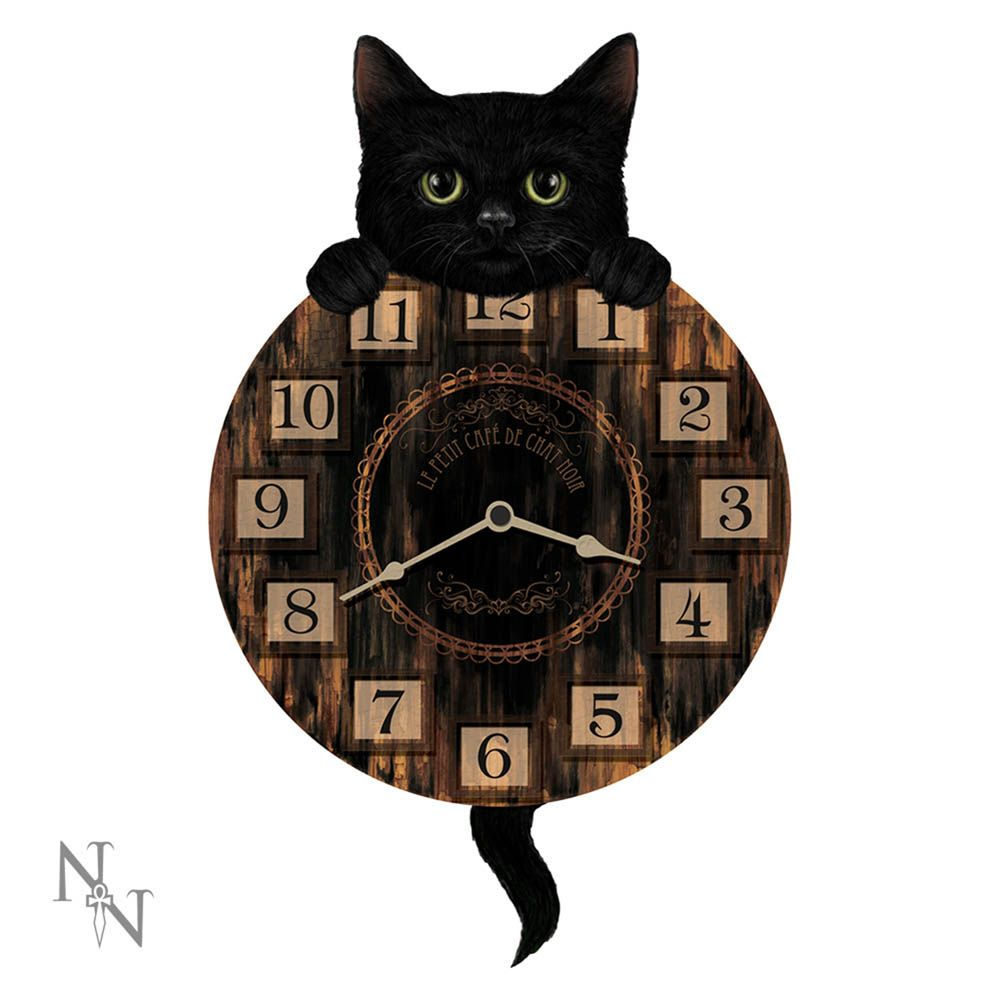 Kitten Tickin' Cat Pendulum Clock - 32cm