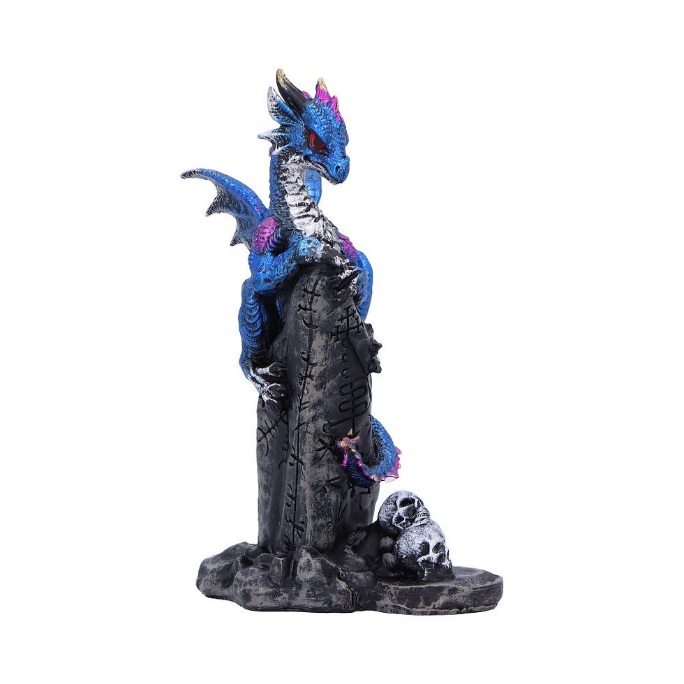 Thumbnail: Cobalt Rune Protector Dragon Ornament - 10.8cm