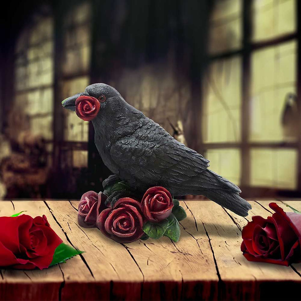 Thumbnail: Rose of the Raven Ornament - 14cm