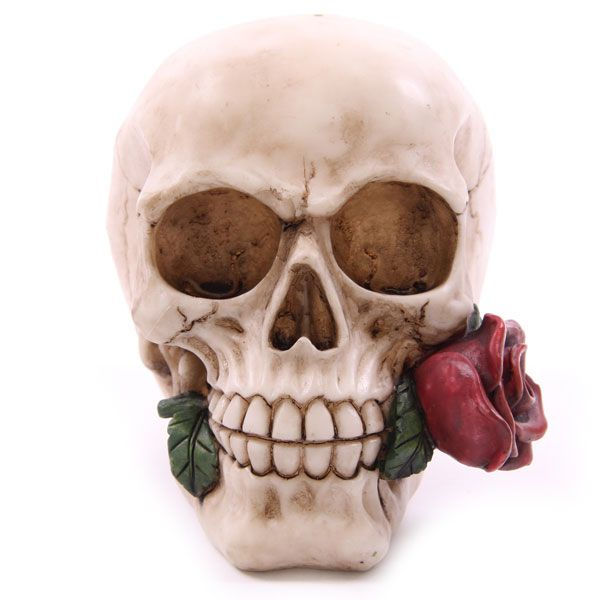 Thumbnail: Skull with Roses Ornament - 2 variants