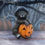 Thumbnail: Trick or Treat Cat with Pumpkin Ornament - 13cm