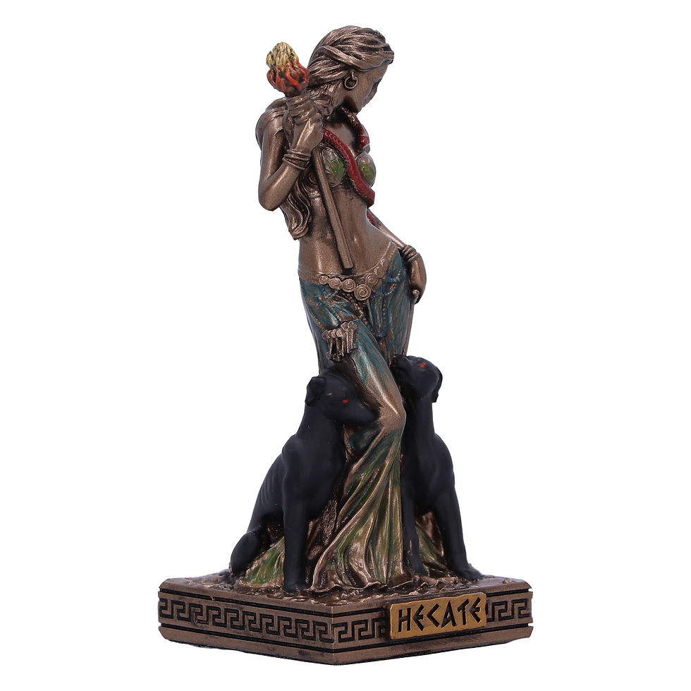 Thumbnail: Hecate Moon Goddess (Mini) Bronze Effect Ornament - 9cm