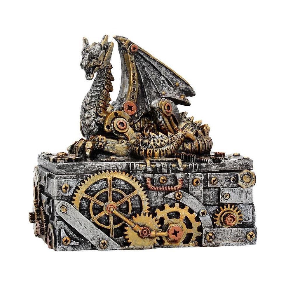 Secrets of the Machine Steampunk Dragon Box - 18.5cm