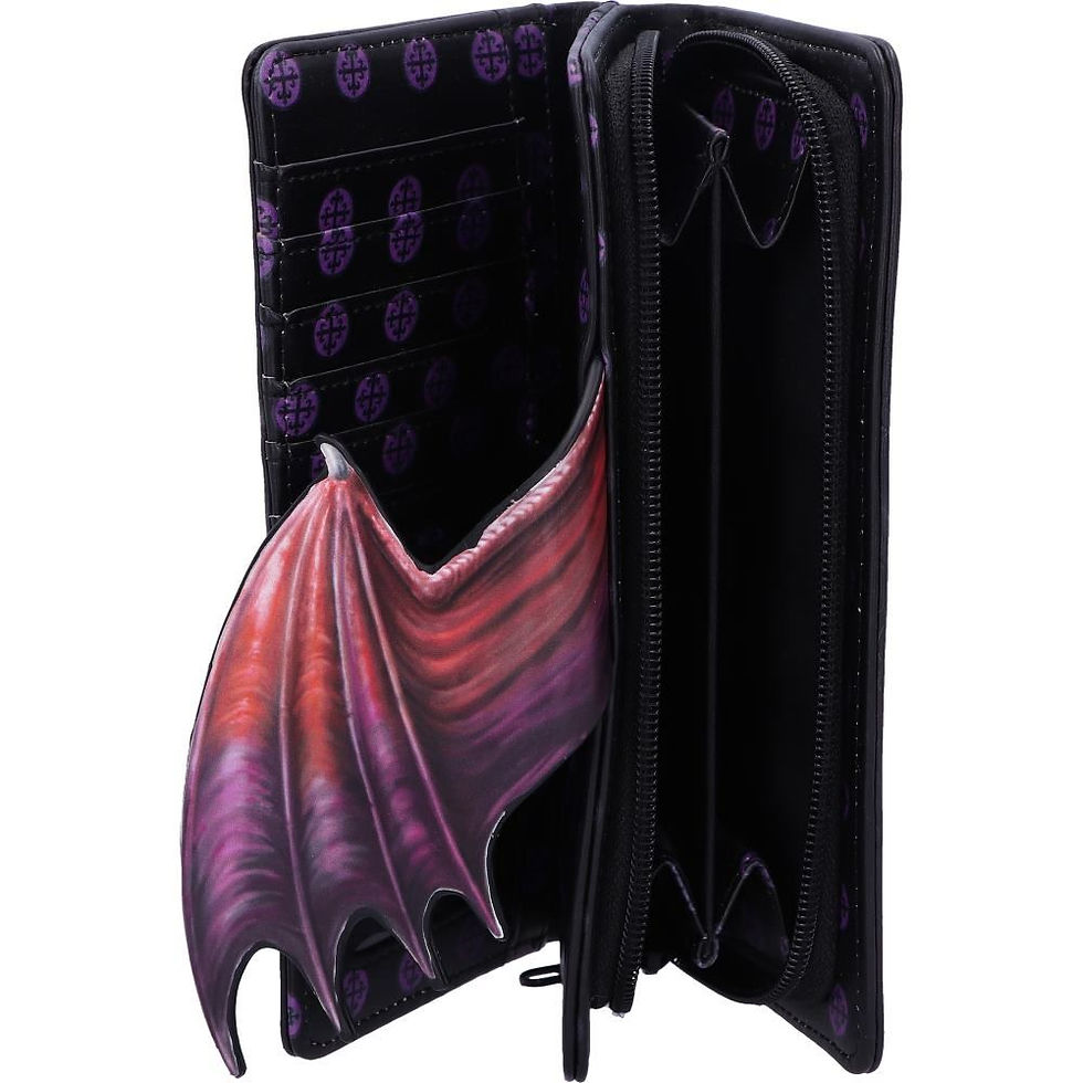 Thumbnail: Take Flight Red Dragon Embossed Purse - 18.5cm