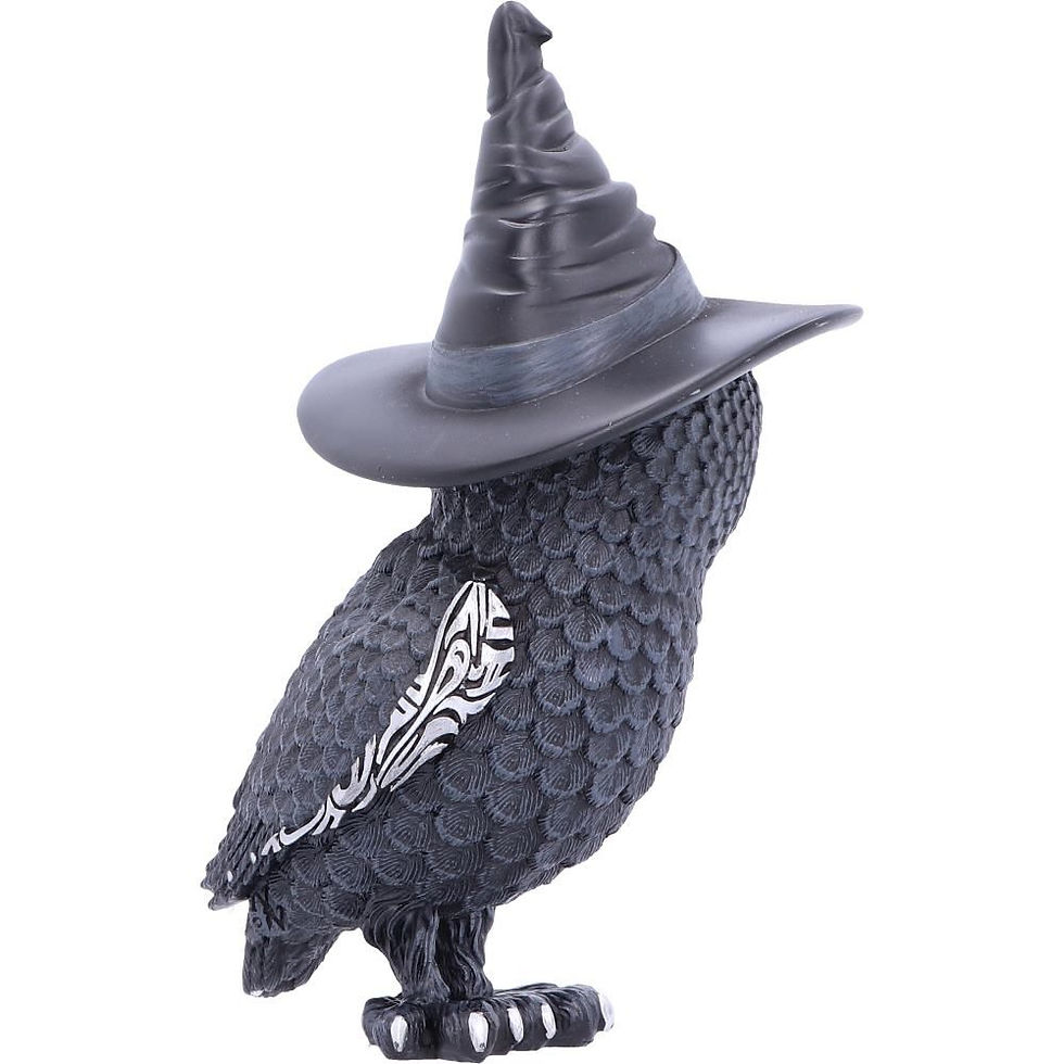 Thumbnail: Owlocen Witches Hat Occult Owl Ornament - 13.5cm