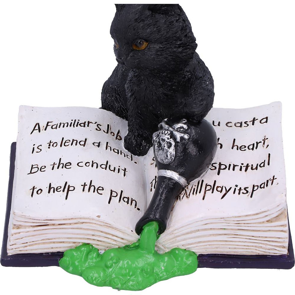 Thumbnail: Mischievous Feline Black Cat Ornament - 10.5cm