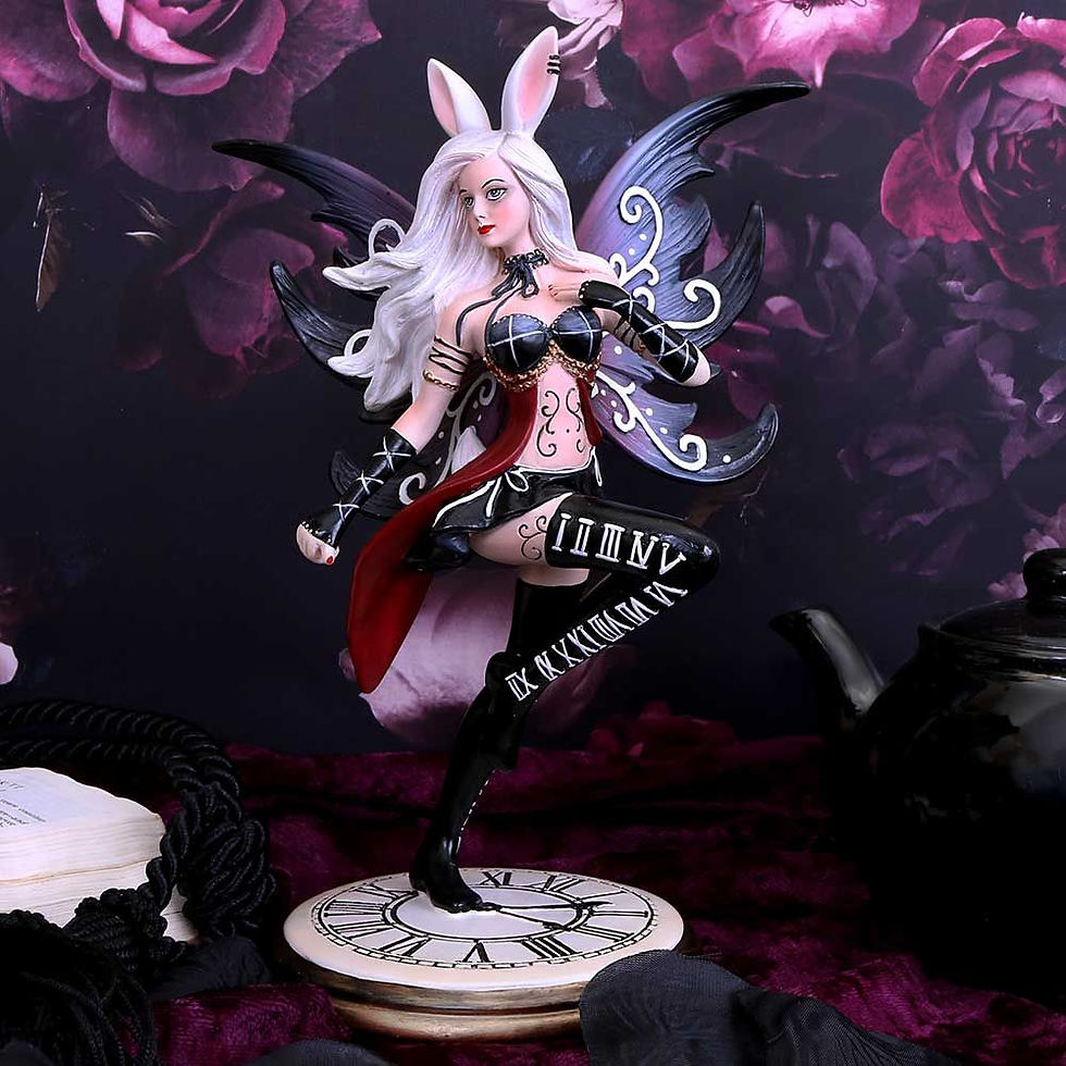 Thumbnail: Wonderland Rabbit and Clock Fairy Ornament - 20cm