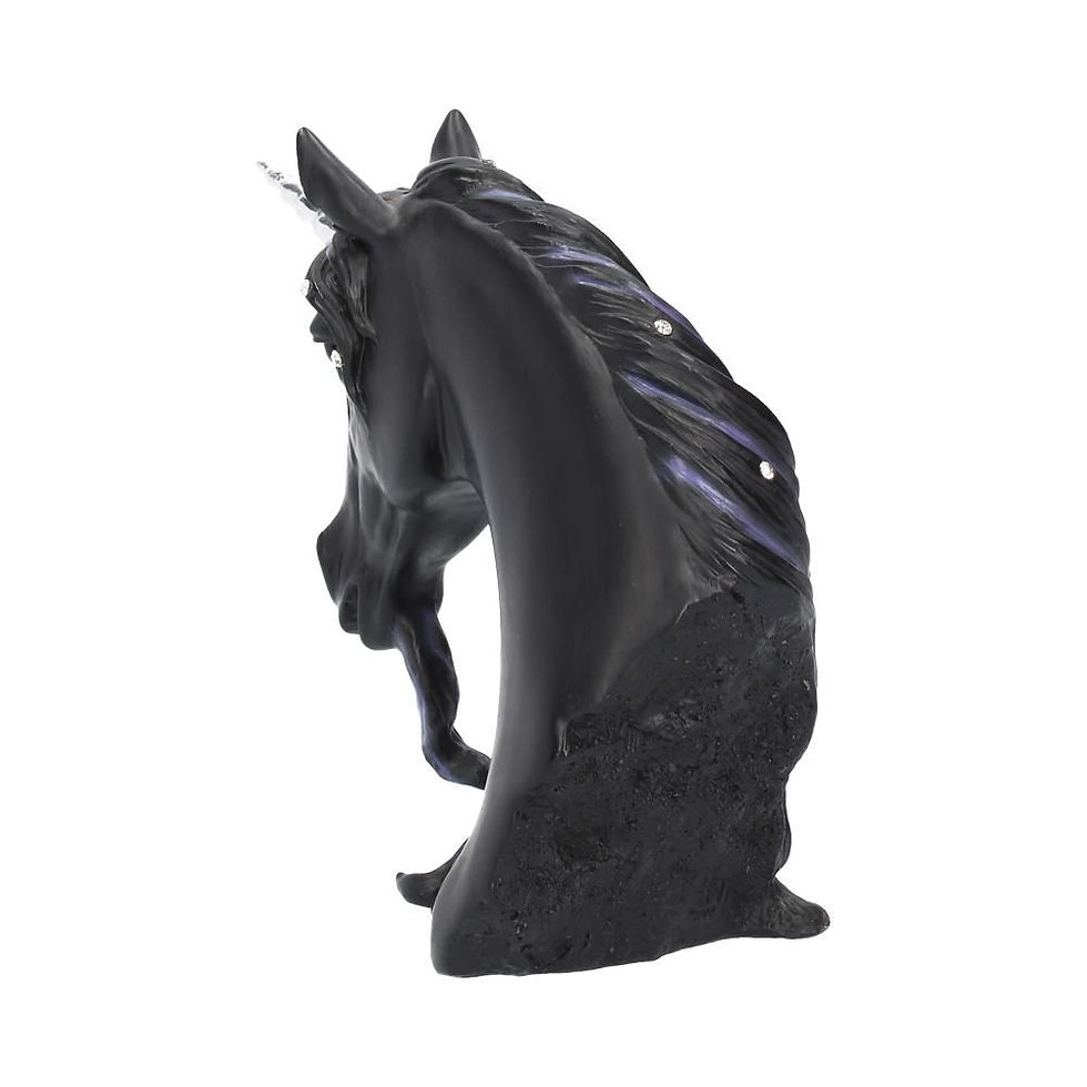 Thumbnail: Jewelled Midnight Black Unicorn Ornament - 15cm