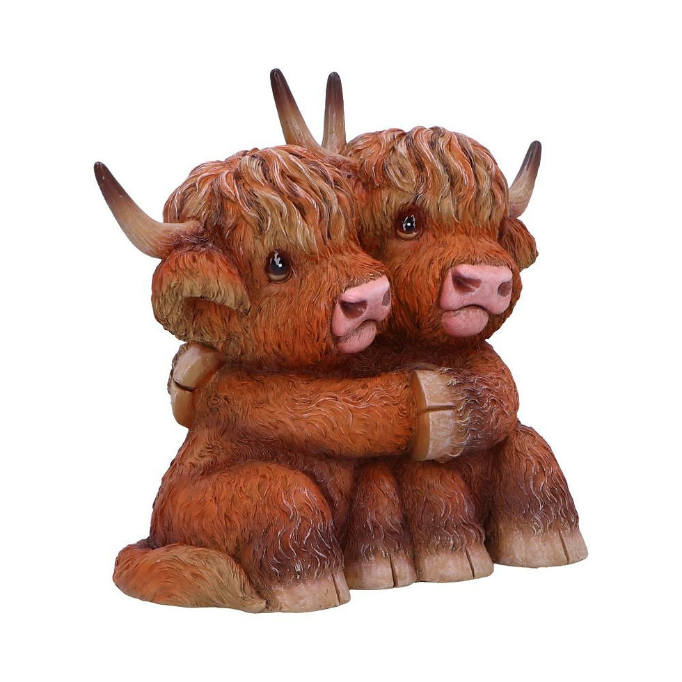 Thumbnail: Highland Cow Hug Ornament - 14.5cm