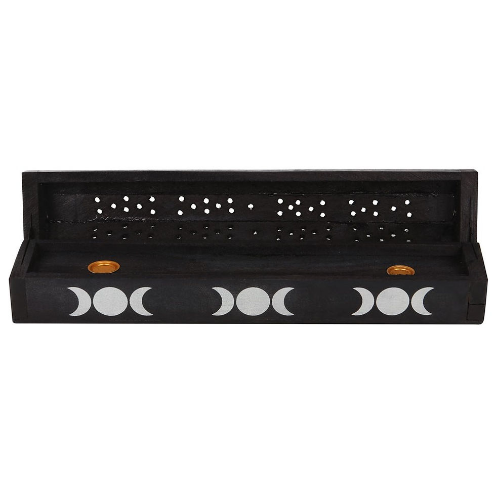 Thumbnail: Triple Moon Wooden Sage Incense Box Set
