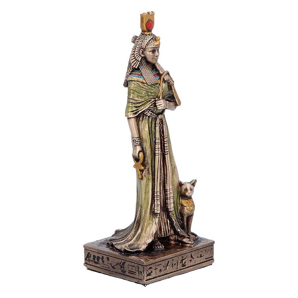 Thumbnail: Egyptian Queen Nefertari Mini Bronze Effect Ornament -  8.6cm