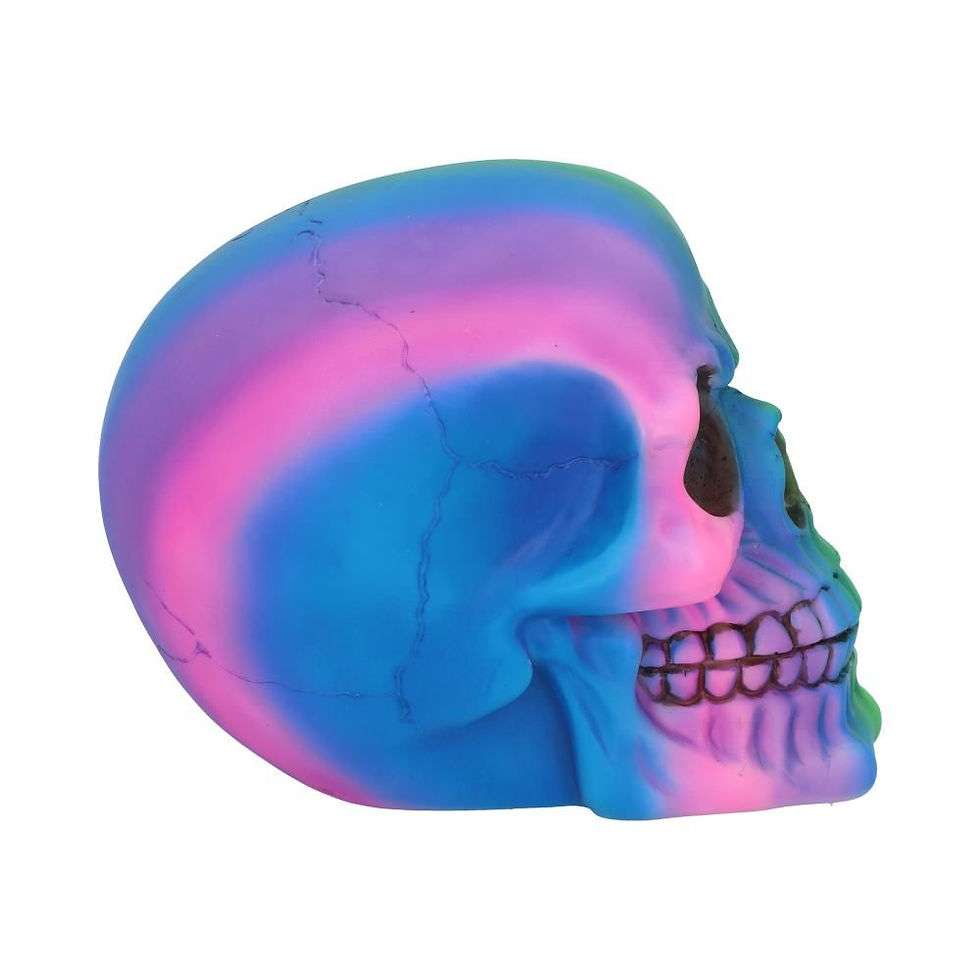 Thumbnail: Rainbow Skull Ornament - 15.5cm