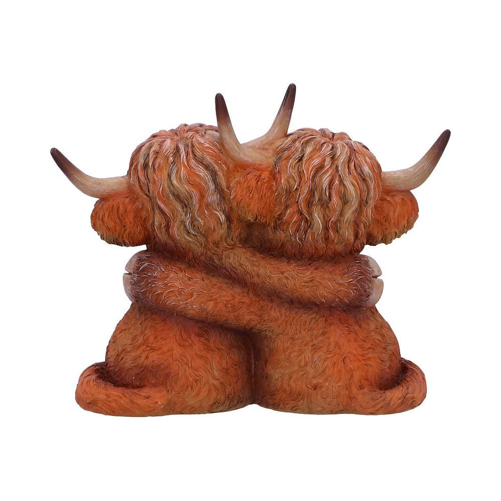Thumbnail: Highland Cow Hug Ornament - 14.5cm