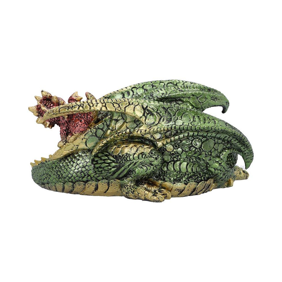 Thumbnail: Hatchling Horde Metallic Dragon Ornament - 17.3cm