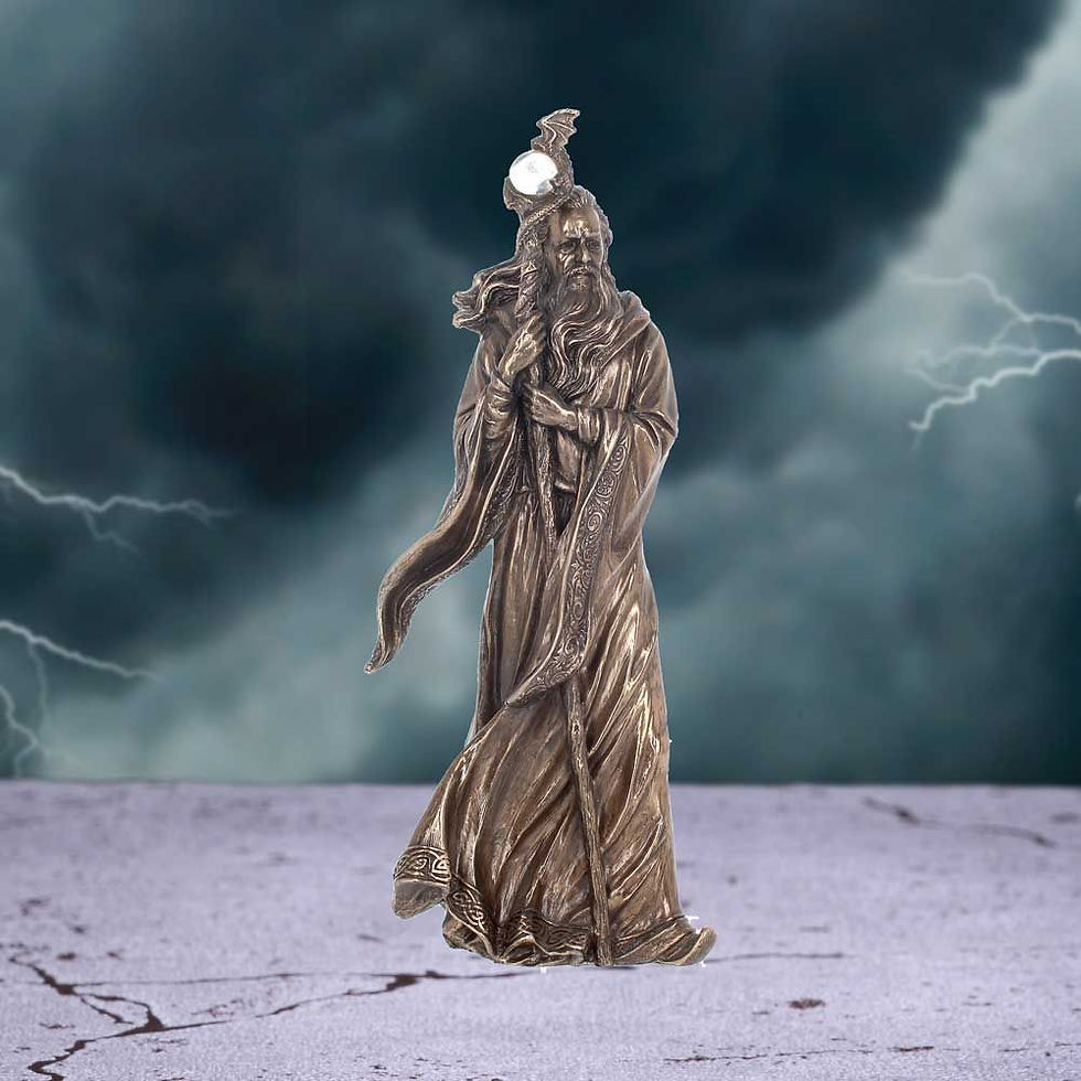 Thumbnail: Wizard Merlin Arthurian Magic Sorcerer Ornament - 28cm