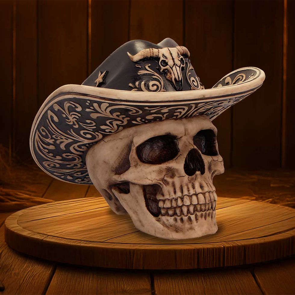 Thumbnail: Wild West Skull Ornament - 15cm