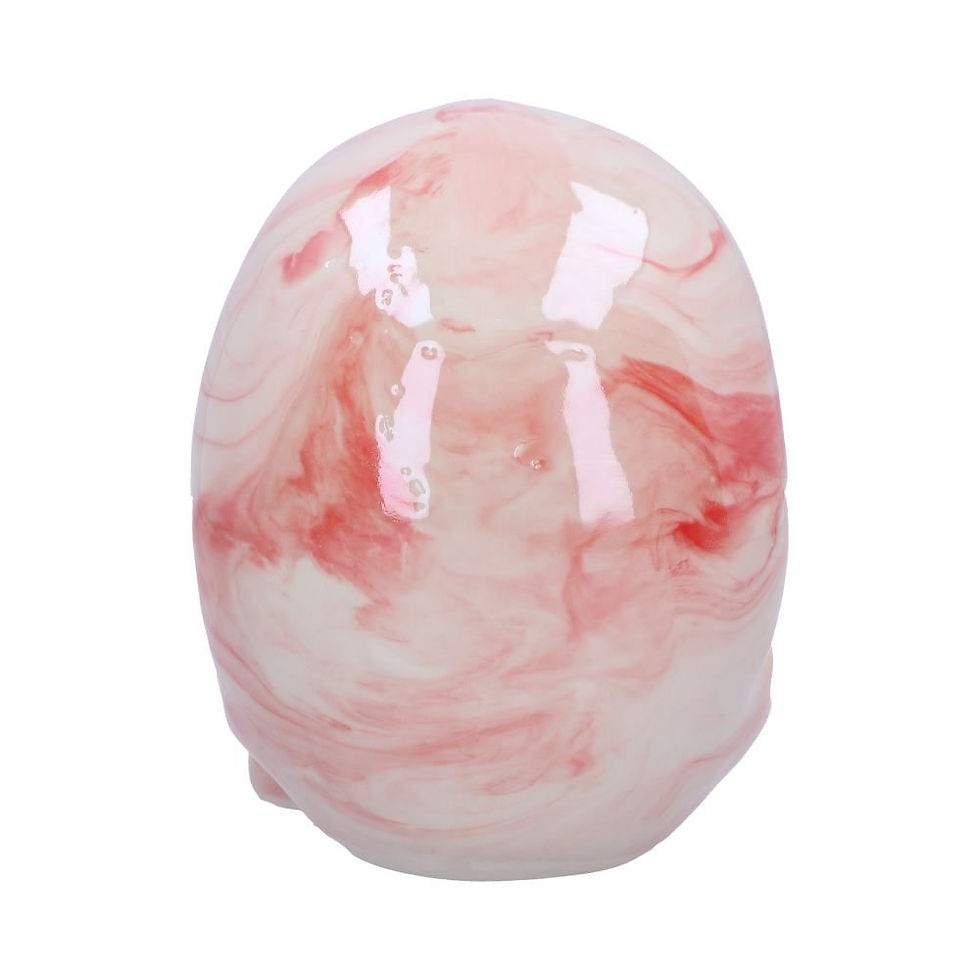 Thumbnail: Marbellum Pink Marble Skull - 13.5cm