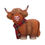 Thumbnail: Highland Snug Cow Ornament - 11.5cm