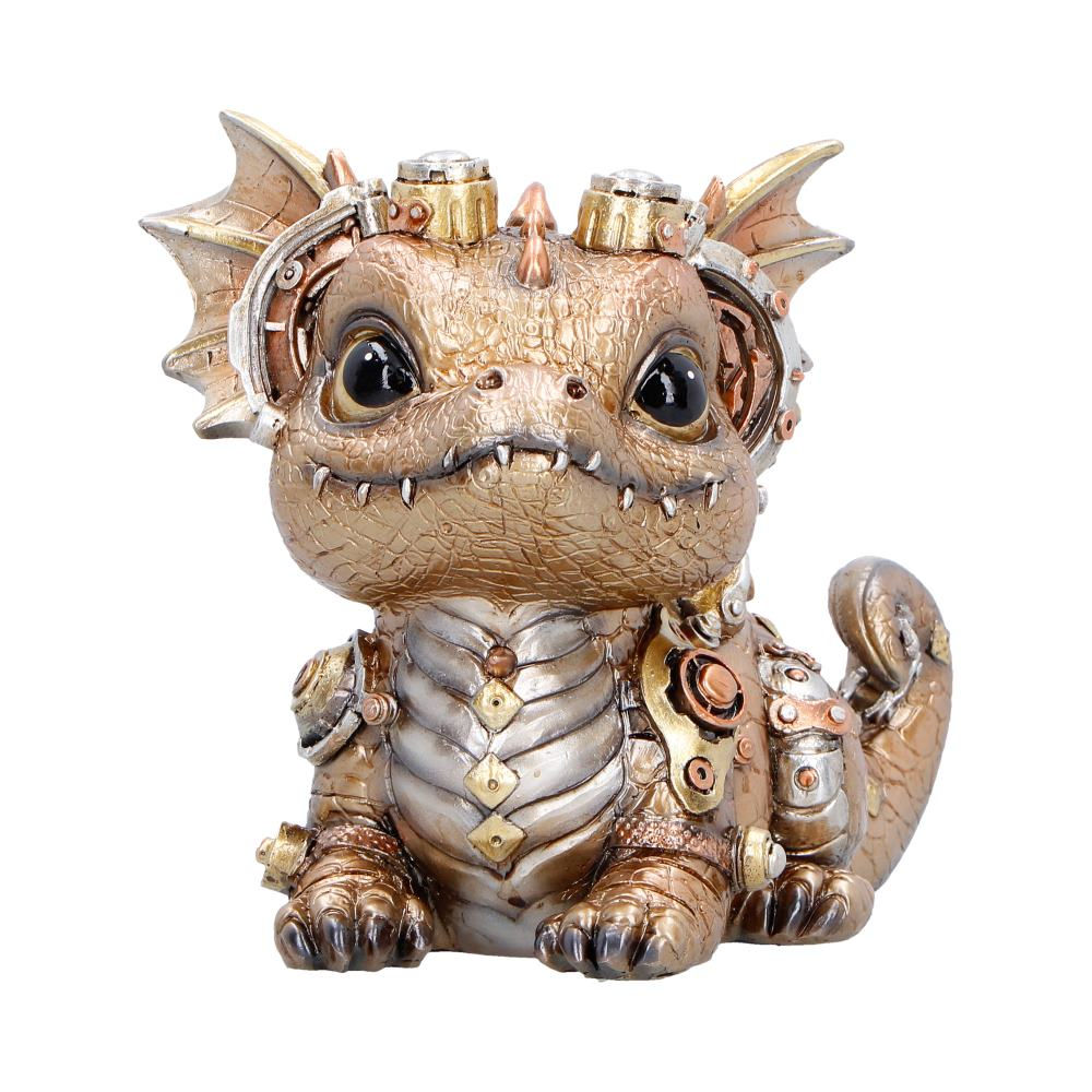 Gearling Gold Steampunk Dragon Ornament - 15cm