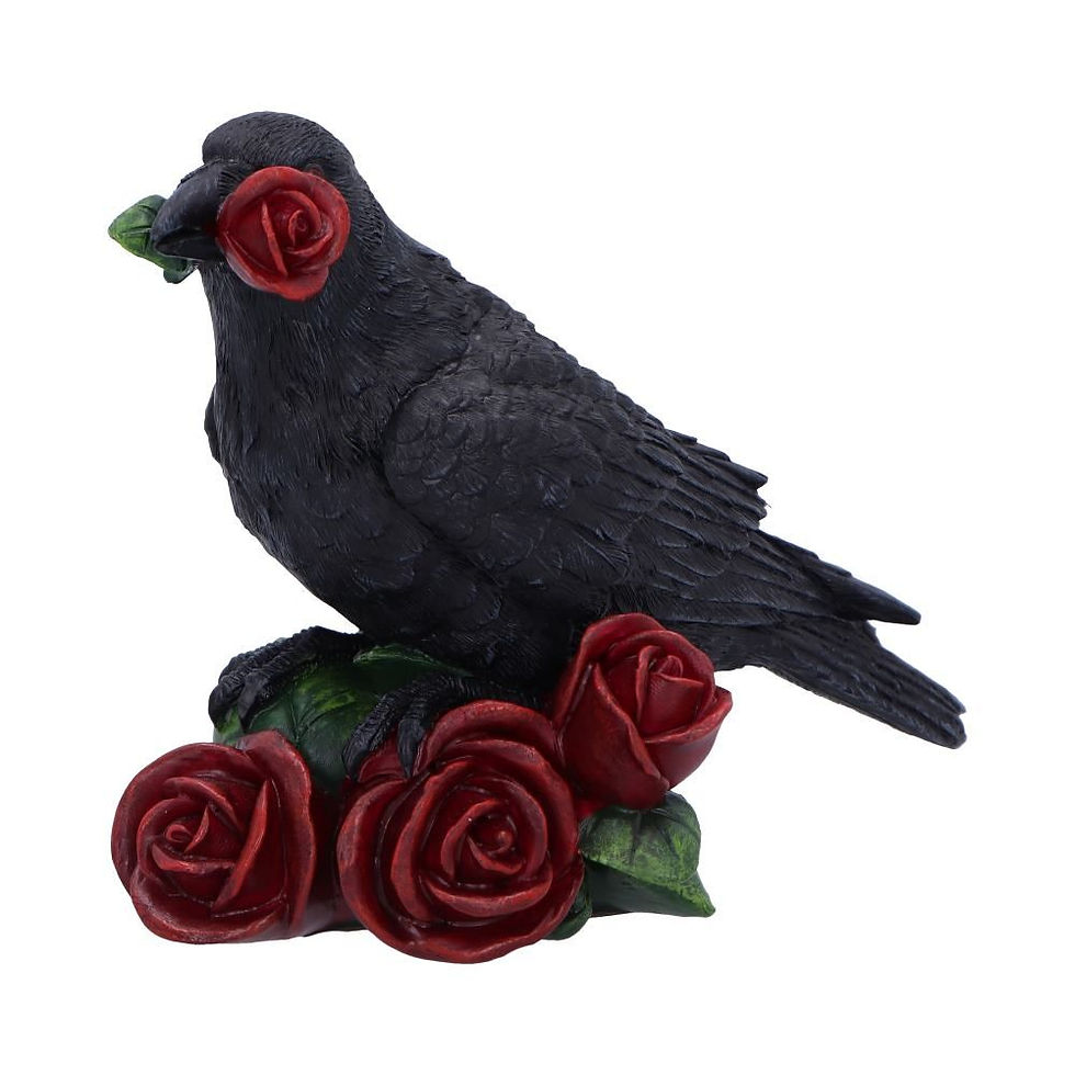 Thumbnail: Rose of the Raven Ornament - 14cm