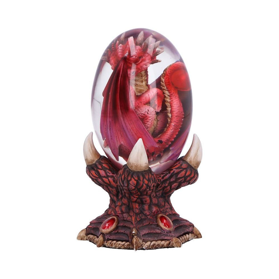 Thumbnail: Elemental Dragonlings - Fire Dragon in Clear Egg - 12cm