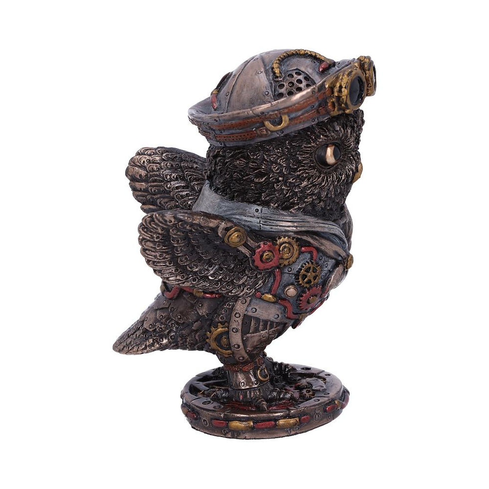 Thumbnail: Bronze Effect Come Fly With Me Owl Ornament - 11cm