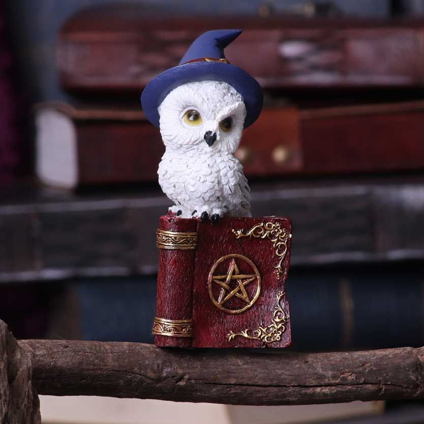 Thumbnail: Avian Owl Red Spell Book Ornament - 12.5cm