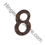Thumbnail: Number Iron Vintage Traditional House Number - Rust Finish - 2 Inch