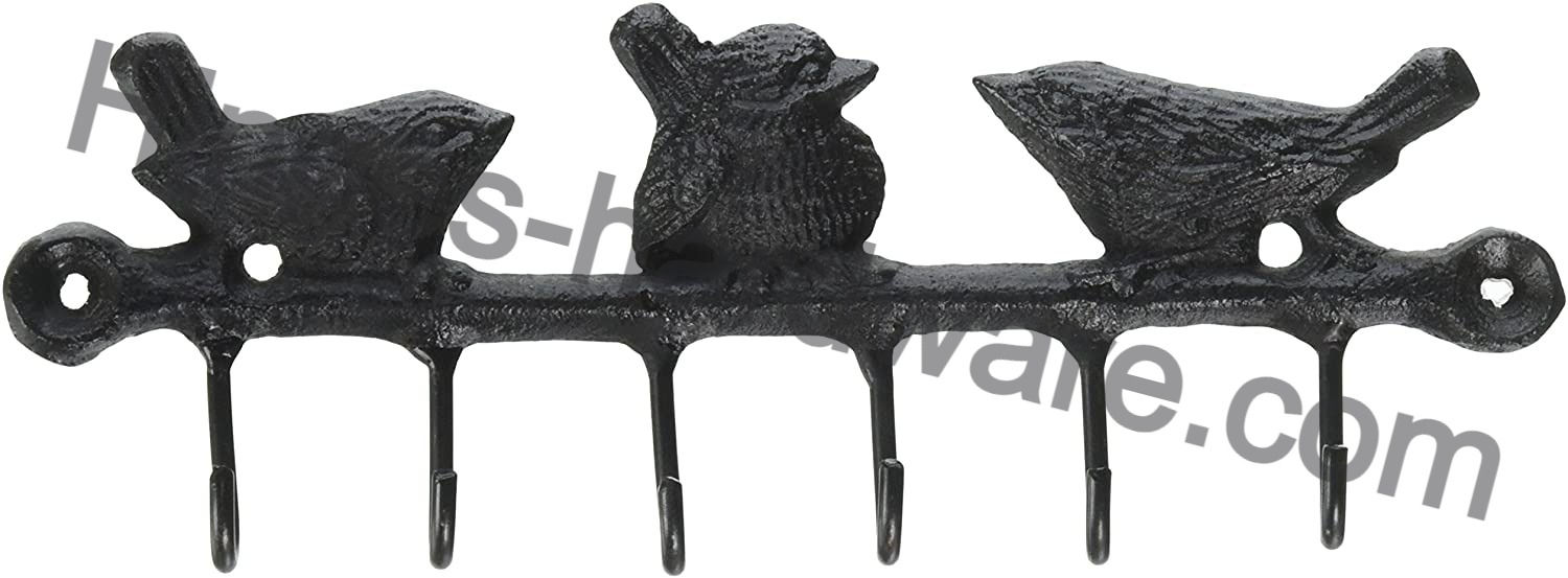 POND/60 Triple Bird Wall Hook-8" L, 8 inches L, Bronze