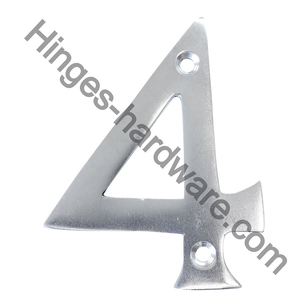 Miniature : Number Brass Modern House Number - Satin Chrome Finish - 3 Inch