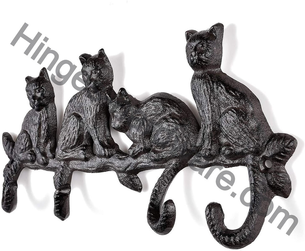 Thumbnail: INIRET Decorative Cast Iron Wall Hook Rack，Vintage Design Hanger,Cast Iron Wall