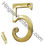 Thumbnail: Number Brass Modern Curvy House Number - Polished Brass Finish - 4 Inch