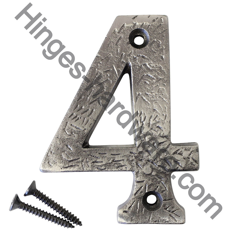 Thumbnail: Number Iron Rustic Country House Number - Antique Nickel Finish - 3 Inch