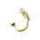 Thumbnail: Octo Hook Brass Modern Flat Wall Hook (1.8 Inch)