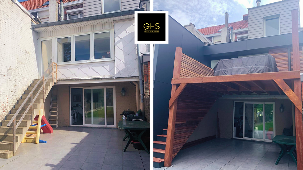 Terrasse suspendue Avant / Après by GHS