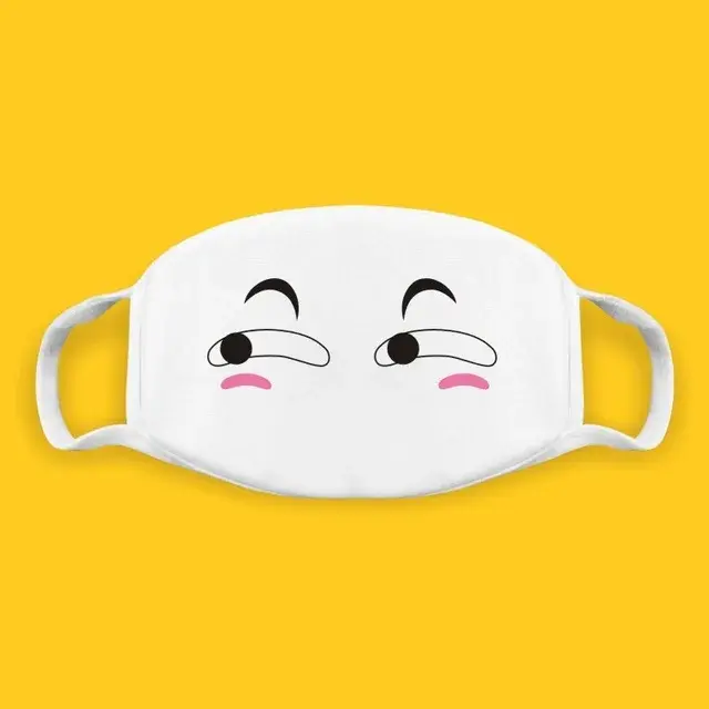 Thumbnail: Cotton Kawaii Funny Anime Expression Mouth Face Mask Smile Breathable Masks