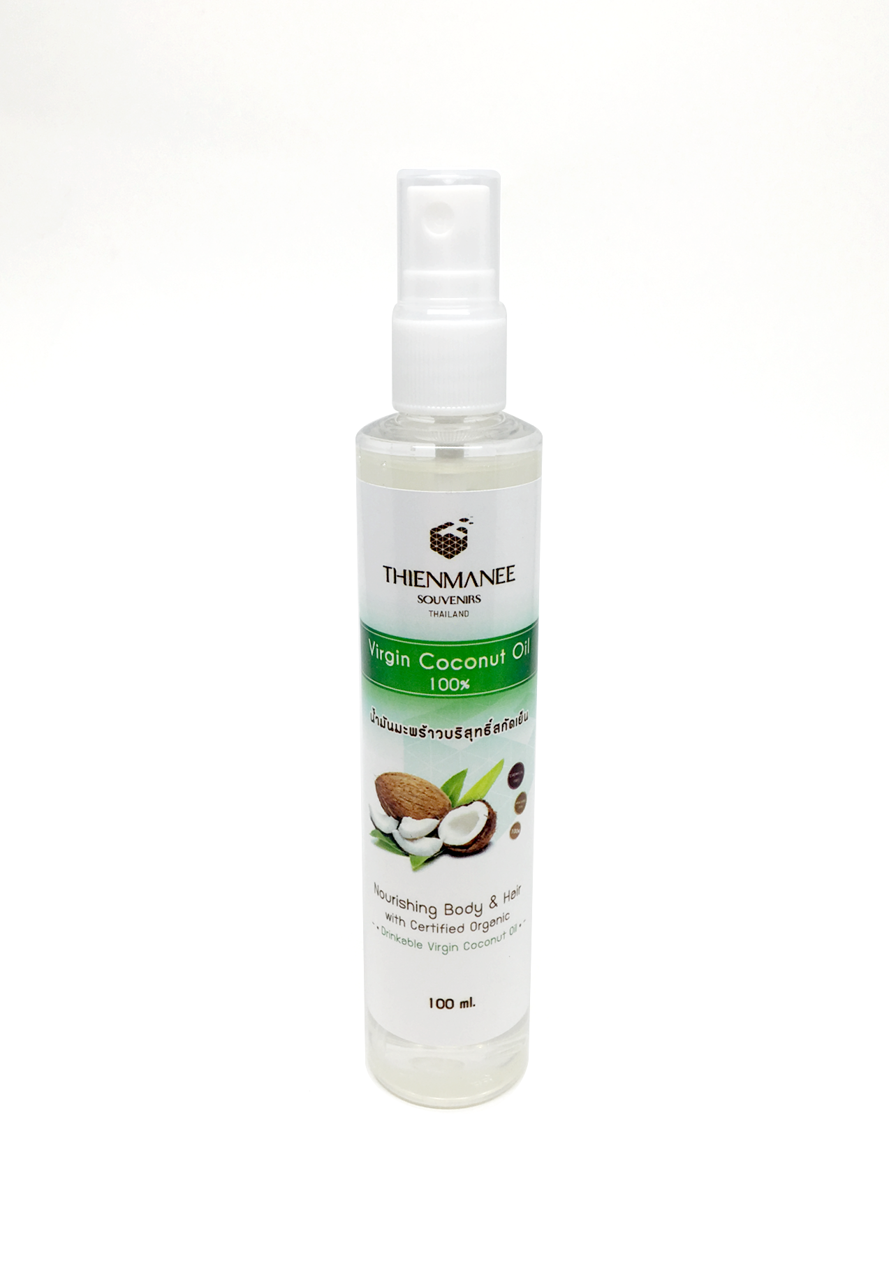 Portable Organic cold pressed virgin coconut oil 100 ml