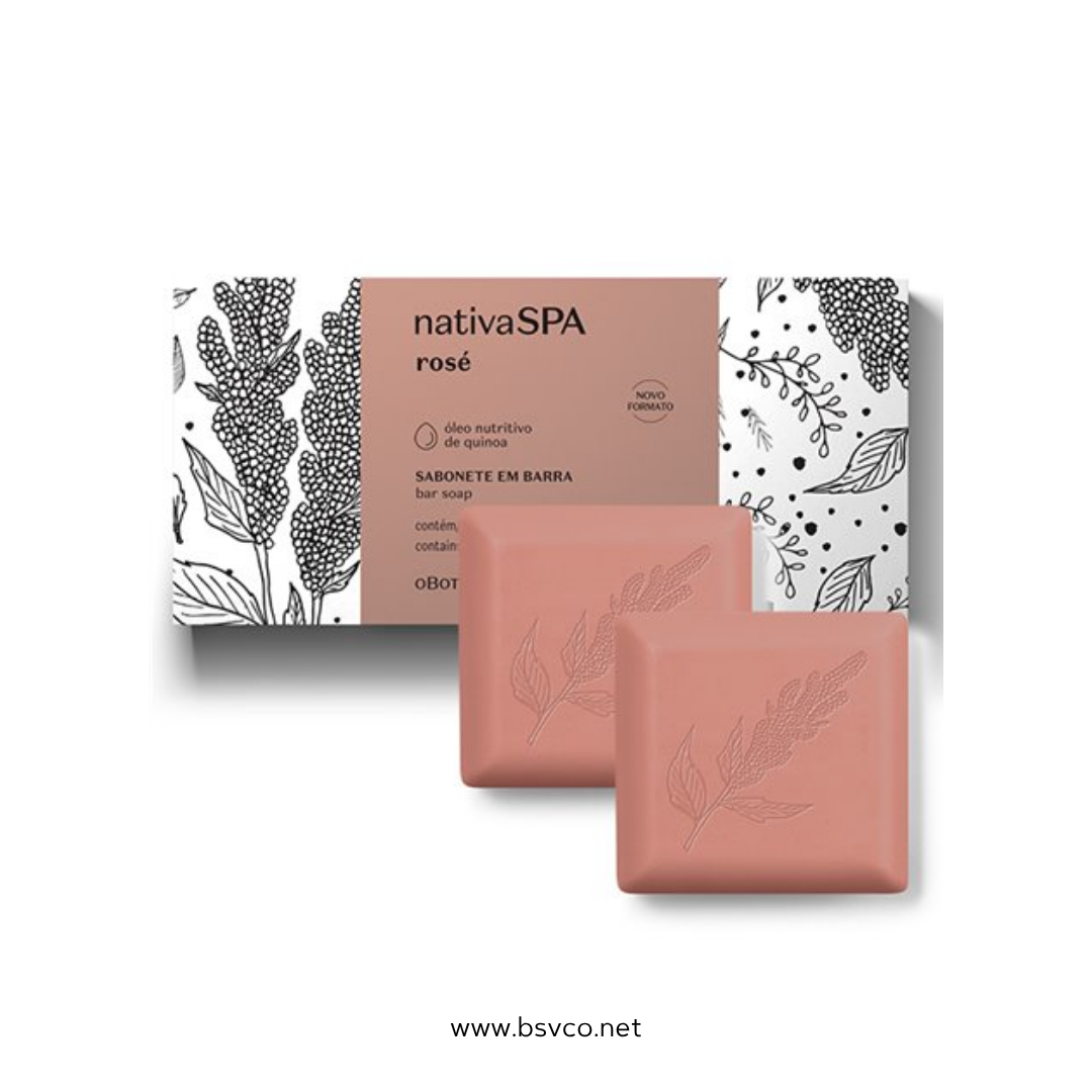 O Boticario Nativa Spa Sabonete Rose 2x90g vencimento 01/2027
