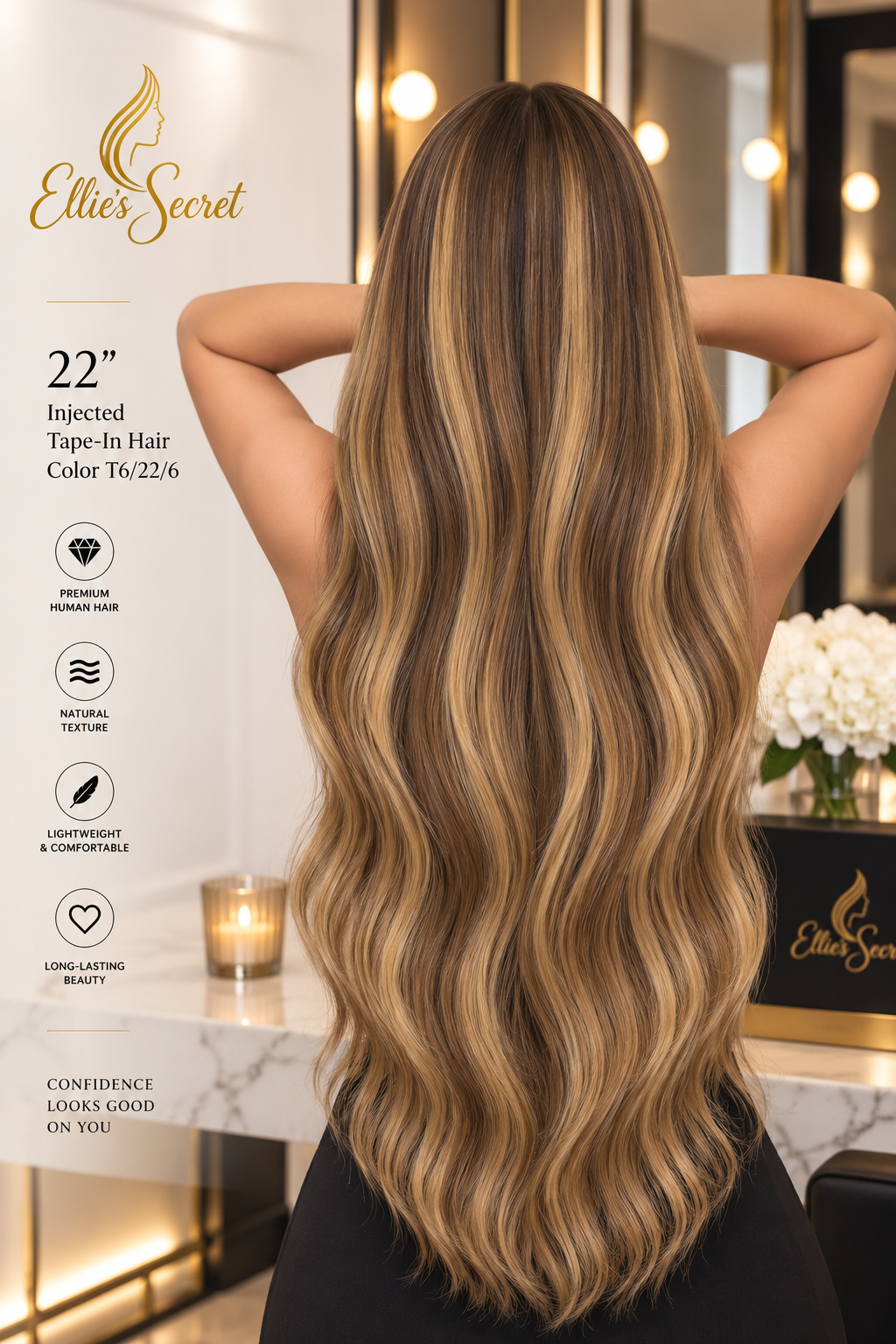 Golden Espresso — 22" Signature Tape-In